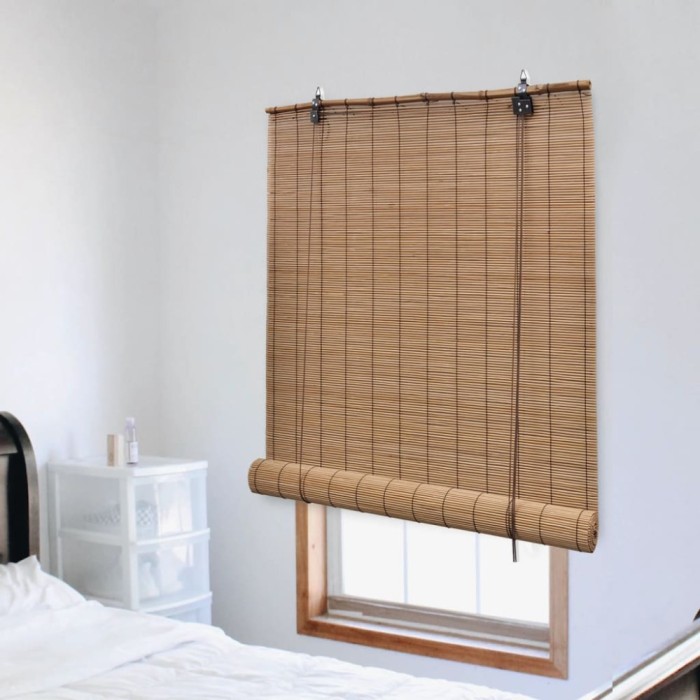 Gossi jaluzea tip rulou, maro, 100 x 220 cm, bambus