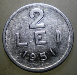 1.533 ROMANIA RPR 2 LEI 1951, Aluminiu