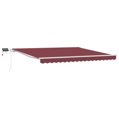 Copertina retractabila manual cu LED, visiniu, 400x300 cm foto