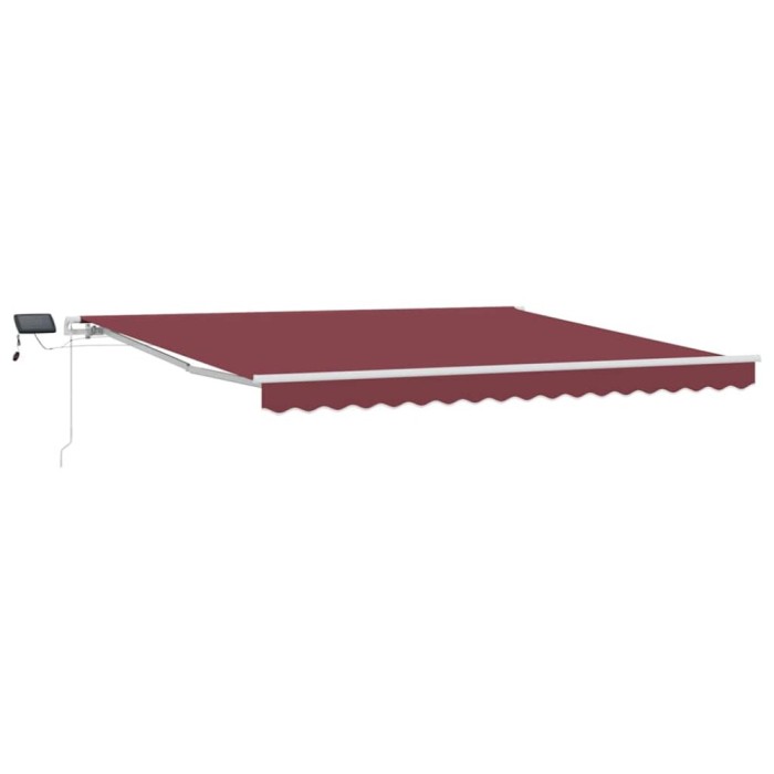 Copertina retractabila manual cu LED, visiniu, 400x300 cm
