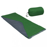 Sac de dormit tip plic usor, verde, 1100 g, 10&deg;C, vidaXL