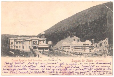 SV * Salutari din Slanic (Moldova) * CASINO REGAL si (H)OTEL RCOVITZA * 1902 foto