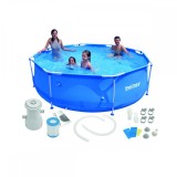 Set piscină cu cadru metalic 450 X 90 cm
