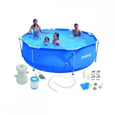 Set piscină cu cadru metalic 450 X 90 cm