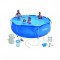 Set piscină cu cadru metalic 450 X 90 cm