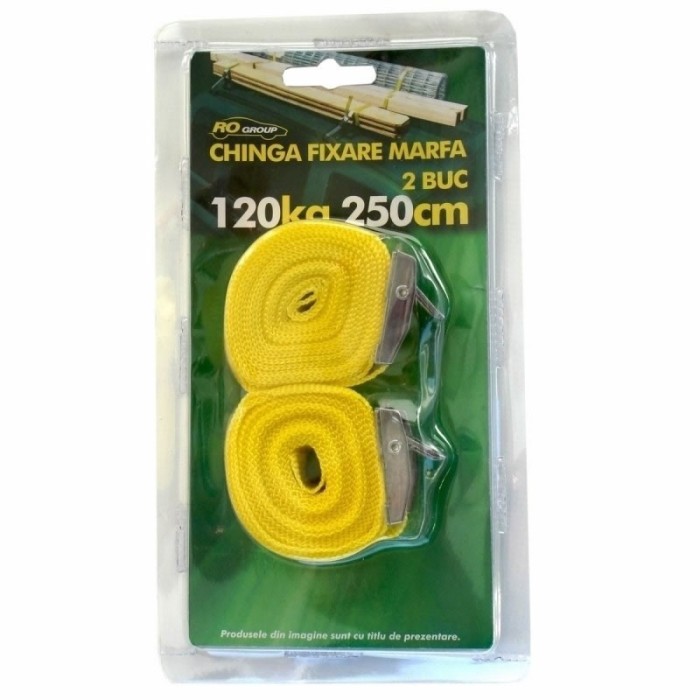 Chinga cu catarama, 120 kg, 2.5 m, set 2 bucati Chinga cu catarama, 120 kg, 2.5 m, set 2 bucati