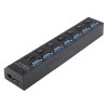 Hub USB 3.0, 7 Porturi, Negru - Extensie USB Rapida