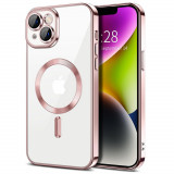 Cumpara ieftin Husa pentru iPhone 14 Plus, Techsuit Luxury Crystal MagSafe, Pink