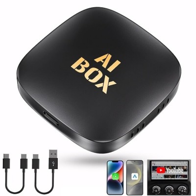 Adaptor Auto Wireless CarPlay &amp;amp; Android Auto, AI Box Android 13, Netflix &amp;amp; YouTube, 2+32GB, GPS, pt masini cuCarPlay cu Fir din Fabrica foto