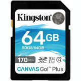 Memorie MicroSD 64GB cu adaptor KINGSTON SDG3/64GB, 64 GB