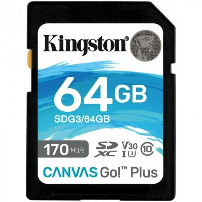 Memorie MicroSD 64GB cu adaptor KINGSTON SDG3/64GB
