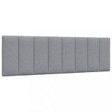 vidaXL Pernă tăblie de pat, gri deschis, 160 cm, material textil