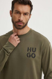 HUGO bluză lounge culoarea verde, cu imprimeu, 50520462