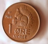 Norvegia 1 &Oslash;re 1966 -Olav V., Europa, Bronz