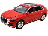 Macheta Audi Q8 Rosu - Die-Cast 1:24- sunete,lumini si resort- 20 cm