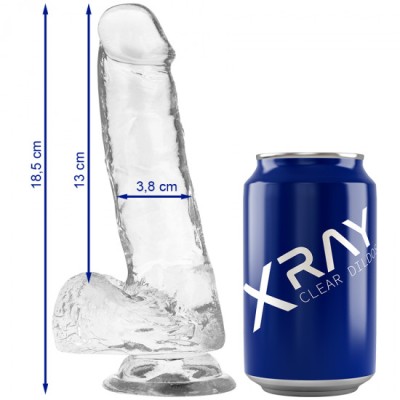 X RAY - CLEAR COCK WITH BALLS 18.5 CM -O- 3.8 CM foto