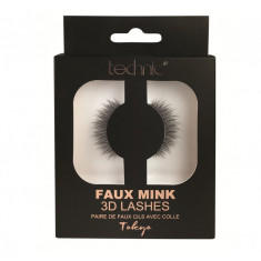 Gene false banda 3D Technic Faux Mink Lashes Tokyo, Adeziv inclus