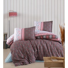 Lenjerie de pat din bumbac 100%, Clasy, pentru pat dublu, model Izgi