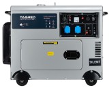 Generator curent 5kW 5000W 230v + ATS + roti +pornire electrica motor diesel motorina 10CP (TA7350DS)