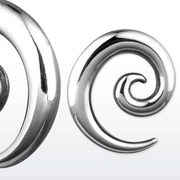 Expander spiralat din o&Aring;&pound;el inoxidabil, diferite dimensiuni - Diametru piercing: 2,5 mm