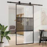 Cumpara ieftin Ușă glisantă Negru 102.5 x 205 cm Sticlă securizată, Aluminiu