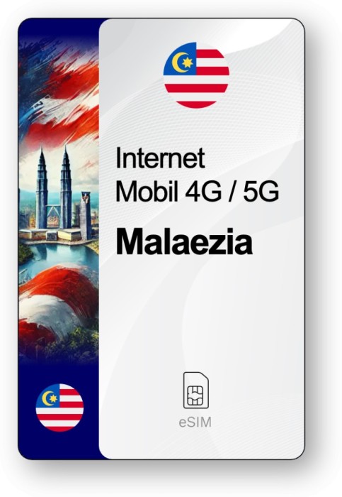 eSIM Internet Malaezia, valabil 7 zile, trafic Nelimitat