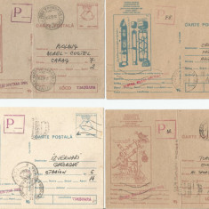 România, lot 4 cărţi poştale circulate, aerofilatelie 11