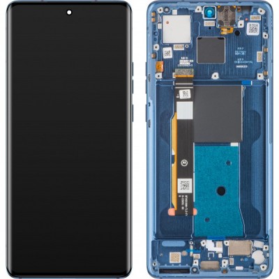 Display cu Touchscreen Motorola Edge 40, cu Rama, Albastru (Lunar Blue), Service Pack 5D68C22671 foto