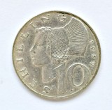 Austria 10 Schilling 1959 Argint VF XF - Moneda Colecție