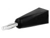 Conector banană 2mm negru 5A pe cablu lipit