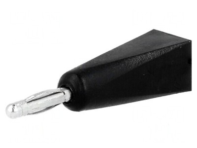 Conector banană 2mm negru 5A pe cablu lipit foto