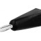 Conector banană 2mm negru 5A pe cablu lipit
