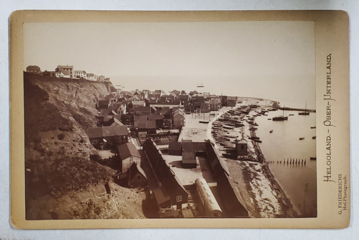 PHOTOGRAPH G. FRIEDERICHS , HELGOLAND - OBER UNTERLAND , FOTOGRAFIE CABINET , CCA. 1900