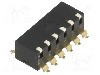 Intrerupator DIP, 2 pozitii, montare SMT, 6 sectiuni, OMRON OCB - A6SR-6101