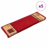 Cumpara ieftin Covorașe pentru scări autoadezive, 5 buc., roșu, 65x21x4 cm
