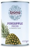 Ananas Bucati in Suc de Ananas Bio 400gr Biona