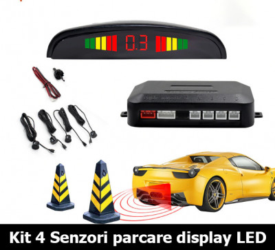 Kit senzori de parcare cu display led si avertizare sonora foto