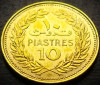 Moneda exotica 10 PIASTRES - LIBAN, anul 1972 * cod 954, Asia