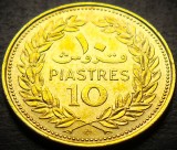 Moneda exotica 10 PIASTRES - LIBAN, anul 1972 * cod 954