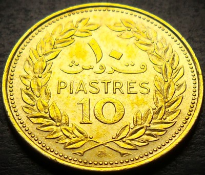 Moneda exotica 10 PIASTRES - LIBAN, anul 1972 * cod 954 foto