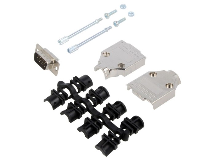Conector D-Sub HD 15 Pin, mufă tată