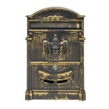 Cutie postala metalica pentru exterior, 410x260x90mm, auriu / ZTS 5580_AU