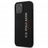 Cumpara ieftin Husa Cover US Polo Silicone Vertical Logo pentru iPhone 12 Mini Black, U.S. Polo