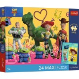 Puzzle Trefl Toy Story 5 cu 24 piese maxi Premium Plus si poster