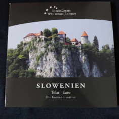 Set complet - Slovenia în tolar și Euro serie 2007 de la 1 cent la 2 euro