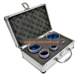 Cumpara ieftin Set Profesional de 5 Carote Diamantate pentru Gresie și Piatră (&Oslash; 22-68 mm) &ndash; Prindere M14