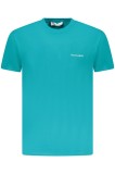 Cumpara ieftin Trussardi Tricou barbati, cu imprimeu grafic pe spate, Regular fit, Albastru deschis, M