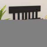 Cumpara ieftin Tăblie de pat, negru, 123,5x3x81 cm, lemn masiv de pin