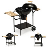 G&ouml;mb alak&uacute; g&ouml;rgős faszenes grill hamutart&oacute;val