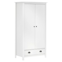 vidaXL Șifonier cu 2 uși Hill, alb, 89x50x170 cm, lemn masiv de pin 288948
